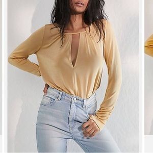 Free People. Kaya Bodysuit by Intimately FP - Gold